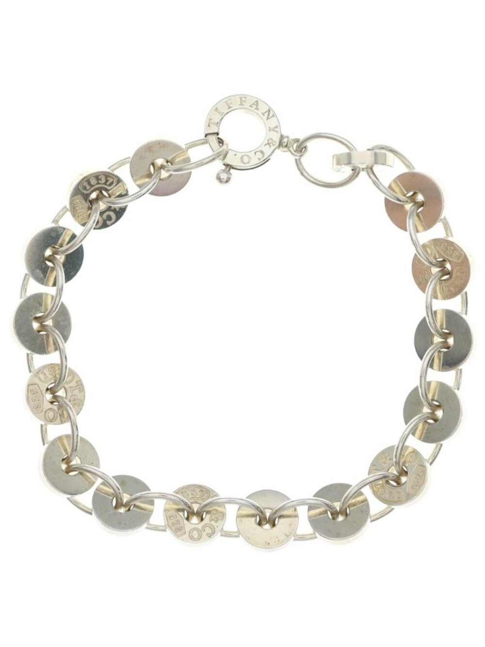 Tiffany & Co 1837 Circle Link Bracelet Silver Chain